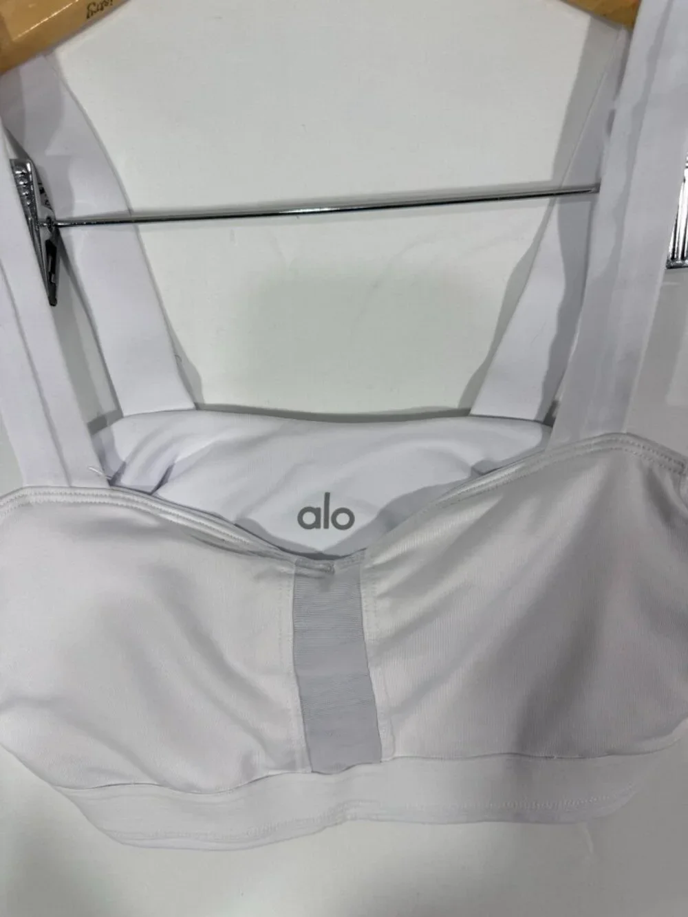 Alo Yoga White Mesh Strappy Sports Bra Size Small